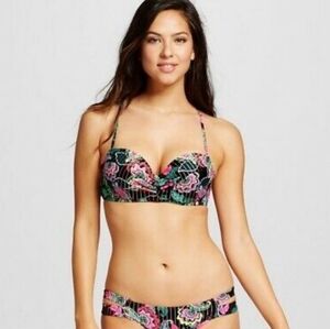 Shade & Shore Summer Macramé Racerback Halter Bikini Set | Top:36DD Bottom: M